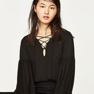 Zara Trafaluc Lace Up Long Sleeve Black
Bo…